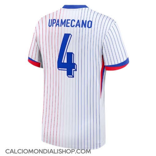 Maglie da calcio Francia Dayot Upamecano #4 Seconda Maglia Europei 2024 Manica Corta